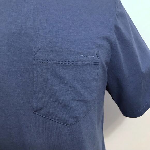Tahari NWT Blue Pocket Tee Men M - Picture 4 of 11